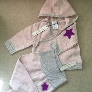 White + Warren STAR PATCH CARDIGAN & LEGGING